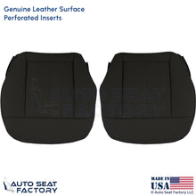 2010-2016 Fits Mercedes Benz E550 E350 Genuine Leather Perf. Bottom Covers Black - OEM-Style Replacement Seat Cover