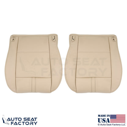 2003-2010 Fits BMW X3 Leatherette Front Bottom Replacement Covers Sand Beige - OEM-Style Replacement Seat Cover