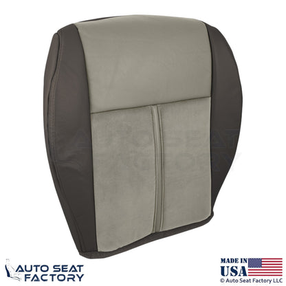 2006-2007 Fits Jeep Grand Cherokee Leather Suede Insert Bottom Seat Covers Gray - OEM-Style Replacement Seat Cover