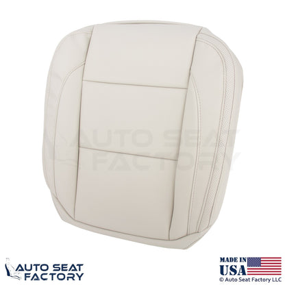 2008-2013 Fits Volvo C70 Leather Perf. Front Bottom Seat Covers Calcite Cream - OEM-Style Replacement Seat Cover
