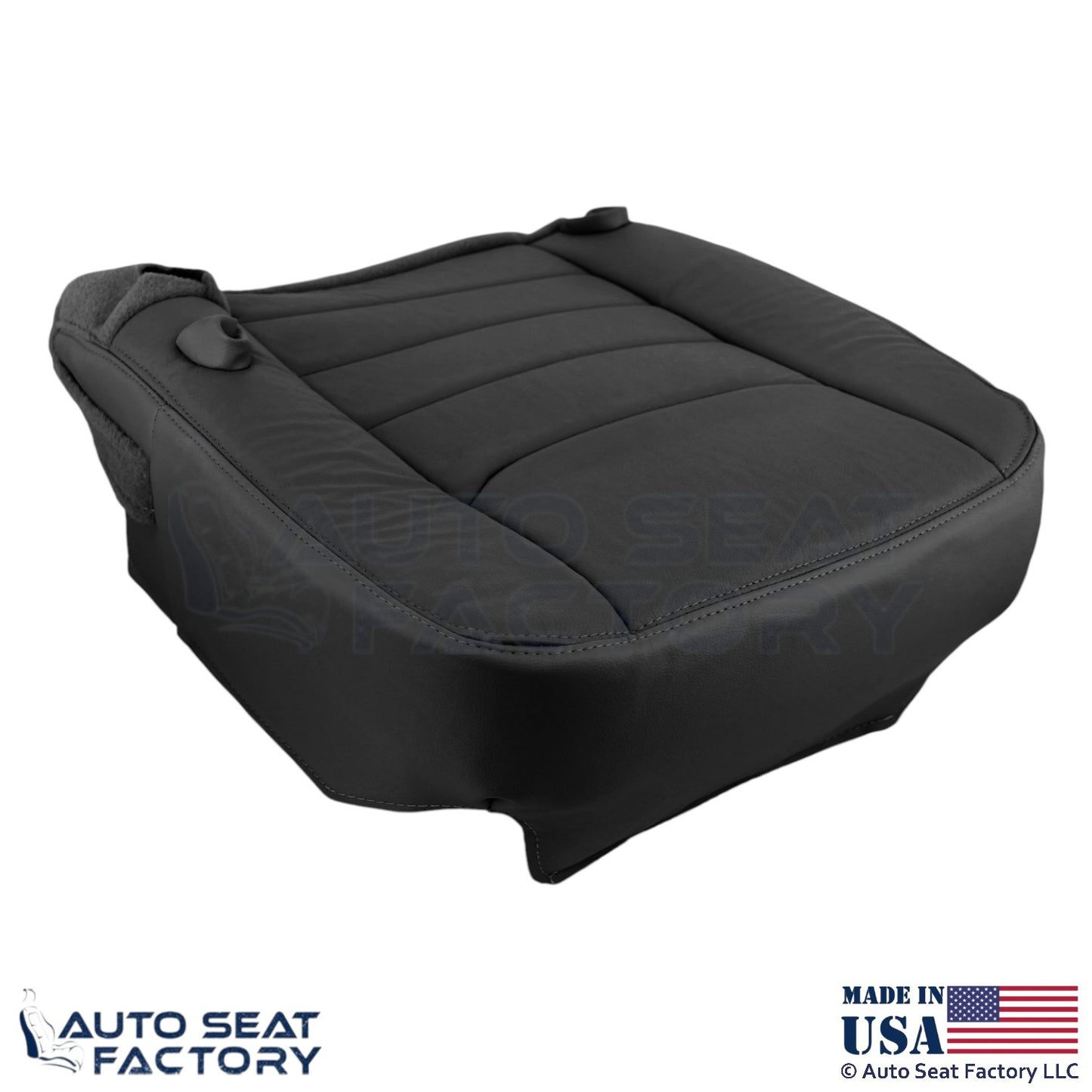 1999-2001 Fits Lincoln Town Car Genuine Leather Passenger Covers Deep Charcoal - OEM-Style Replacement Seat Cover