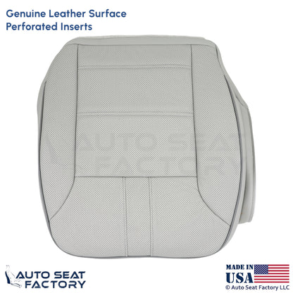 2010-2013 Fits Mercedes Benz R-Class Genuine Leather Driver Bottom Cover Gray - OEM-Style Replacement Seat Cover