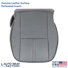 2010-2012 Fits Lincoln MKZ Genuine Leather Perf Driver Bottom Seat Covers Gray - OEM-Style Replacement Seat Cover