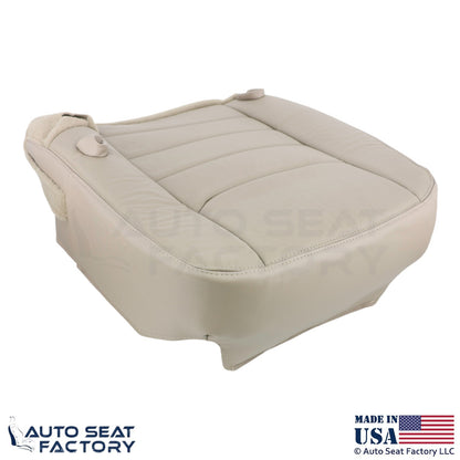 1999-2001 For Lincoln Town Car Genuine Leather Front Bottom Covers Lt. Parchment - OEM-Style Replacement Seat Cover