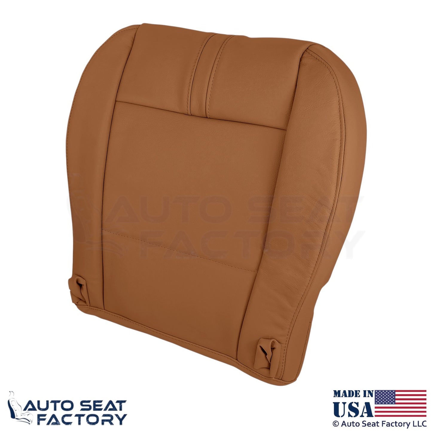 2009-2010 Fits BMW X3 Genuine Leather Front Bottom Seat Covers Saddle Brown - OEM-Style Replacement Seat Cover