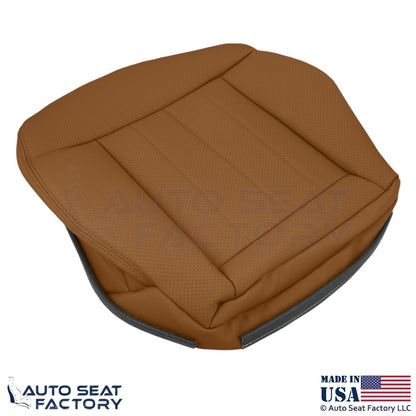2010-2016 For Mercedes Benz E550 Leatherette Perf Passenger Bottom Cover Beige - OEM-Style Replacement Seat Cover