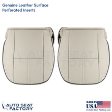 2010-2012 Fits Lincoln MKZ Genuine Leather Perf Front Bottom Seat Covers Tan - OEM-Style Replacement Seat Cover
