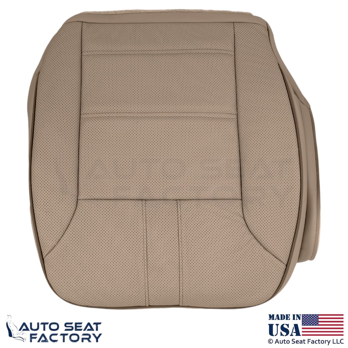2010-2013 Fits Mercedes Benz R-Class Genuine Leather Front Bottom Covers Tan - OEM-Style Replacement Seat Cover