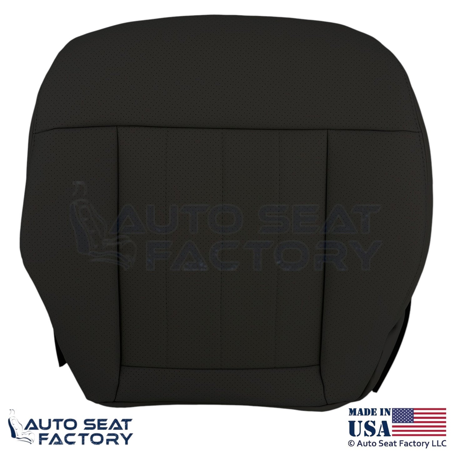 2010-2016 For Mercedes Benz E550 E350 Leatherette Perf. Bottom Seat Covers Black - OEM-Style Replacement Seat Cover