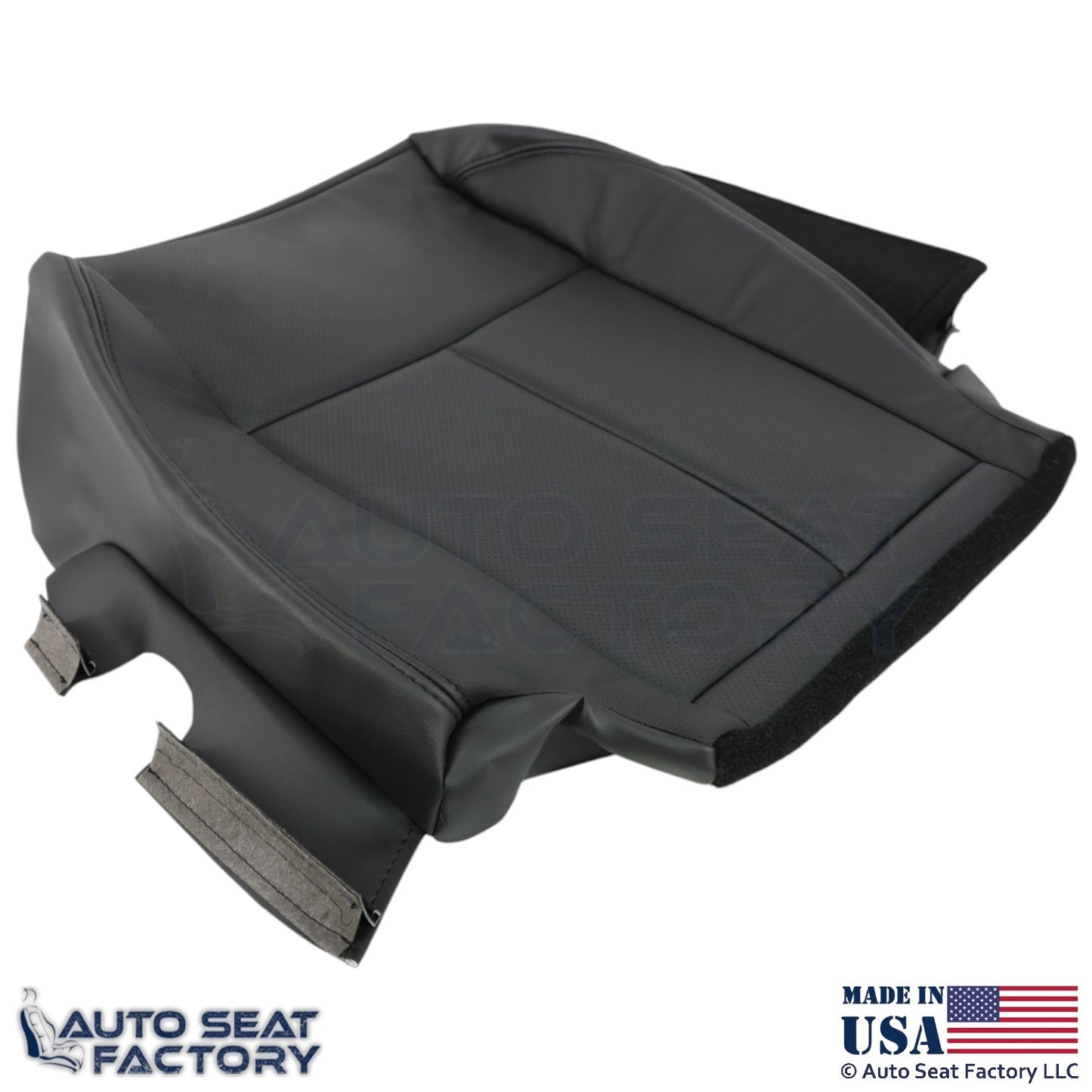 2013-2018 For Nissan Altima Sedan Genuine Leather Passenger Bottom Cover Black - OEM-Style Replacement Seat Cover