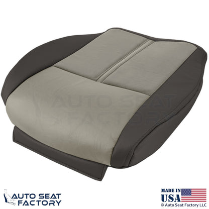 2006-07 For Jeep Grand Cherokee Leather Suede Insert Passenger Bottom Cover Gray - OEM-Style Replacement Seat Cover