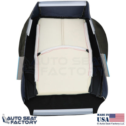2008-2011 For Mazda Tribute Genuine Leather Passenger Covers Black w/ White Stch - OEM-Style Replacement Seat Cover