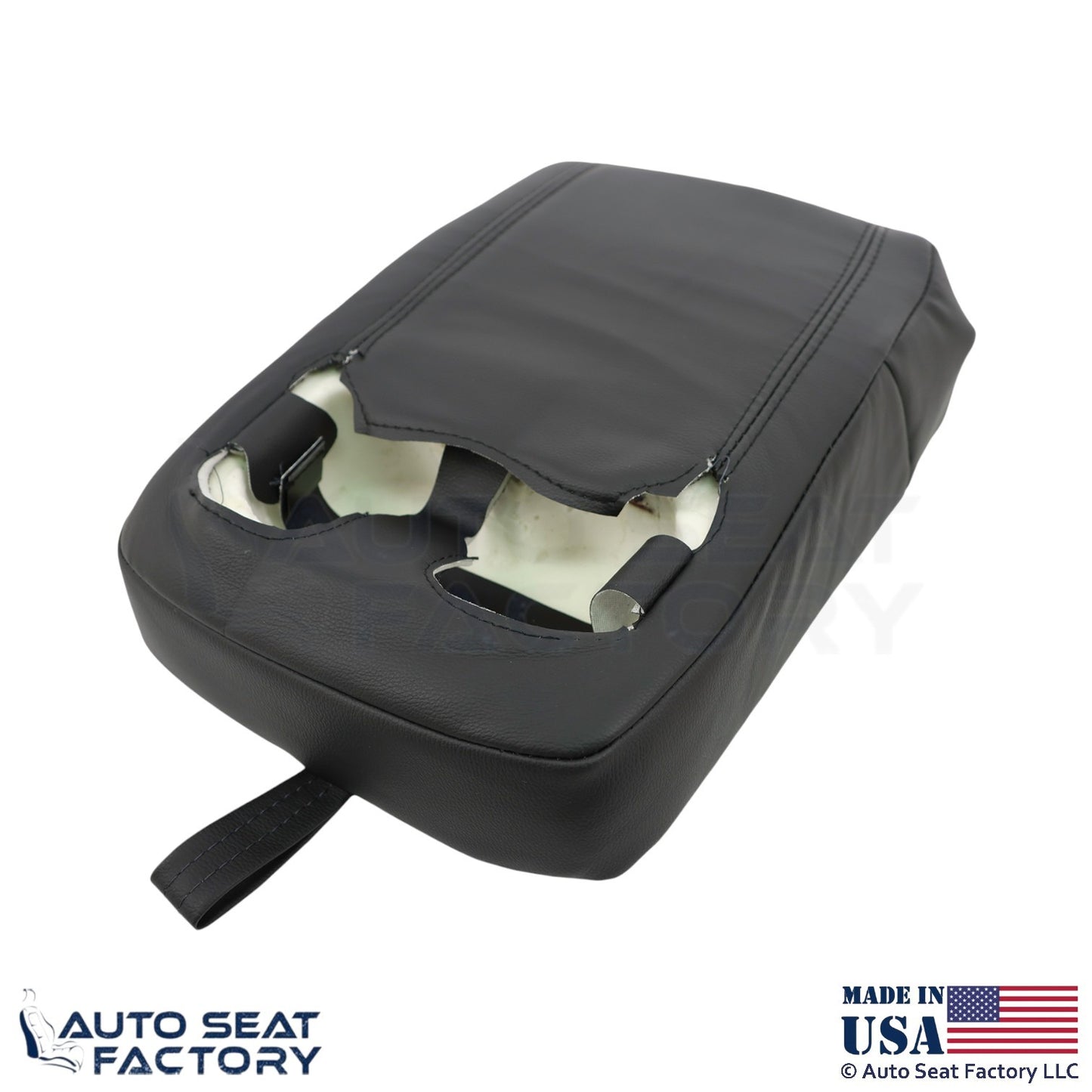 2020 For Dodge Ram 1500 Quad Cab Genuine Leather Rear Center Console Cover Black - OEM-Style Replacement Seat Cover