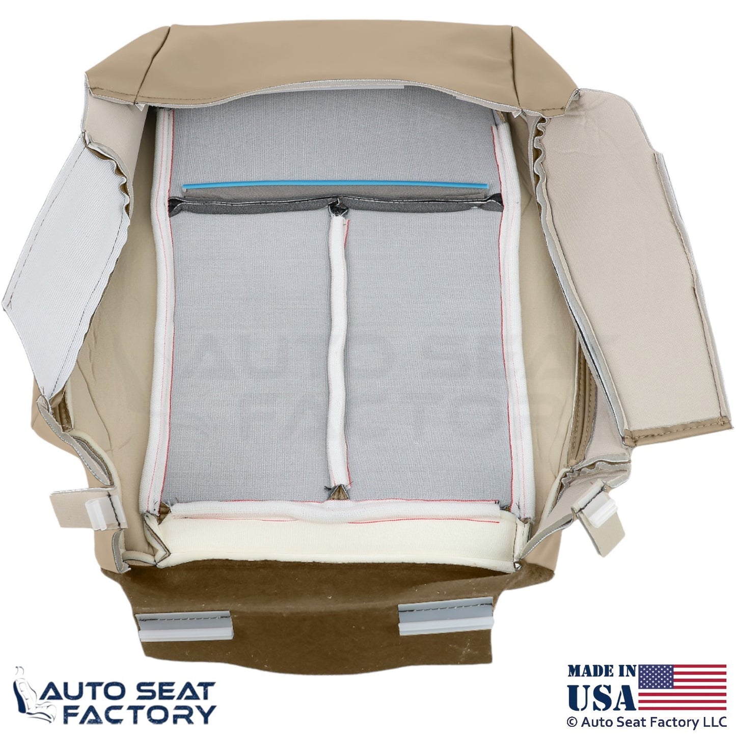 2013-2018 Fits Nissan Altima Sedan Genuine Leather Bottom Seat Covers Beige - OEM-Style Replacement Seat Cover