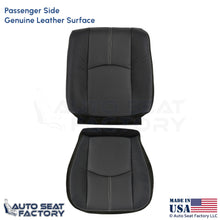 2008-2011 For Mazda Tribute Genuine Leather Passenger Covers Black w/ White Stch - OEM-Style Replacement Seat Cover