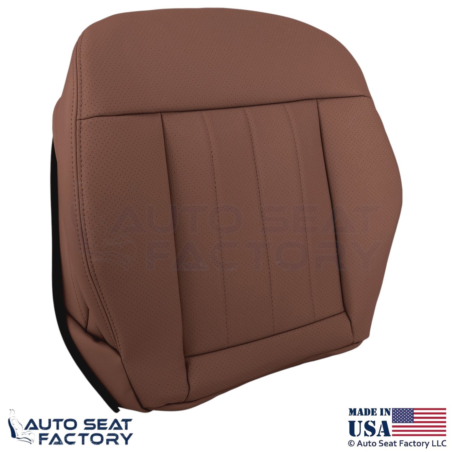 2010-2016 For Mercedes Benz E550 Leatherette Prf Passenger Bottom Cover Chestnut - OEM-Style Replacement Seat Cover