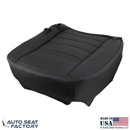 1999-2001 For Lincoln Town Car Genuine Leather Driver Bottom Cover Deep Charcoal - OEM-Style Replacement Seat Cover