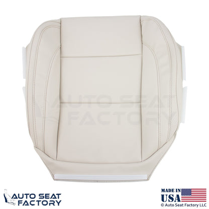 2008-2013 Fits Volvo C70 Leather Perf. Front Bottom Seat Covers Calcite Cream - OEM-Style Replacement Seat Cover