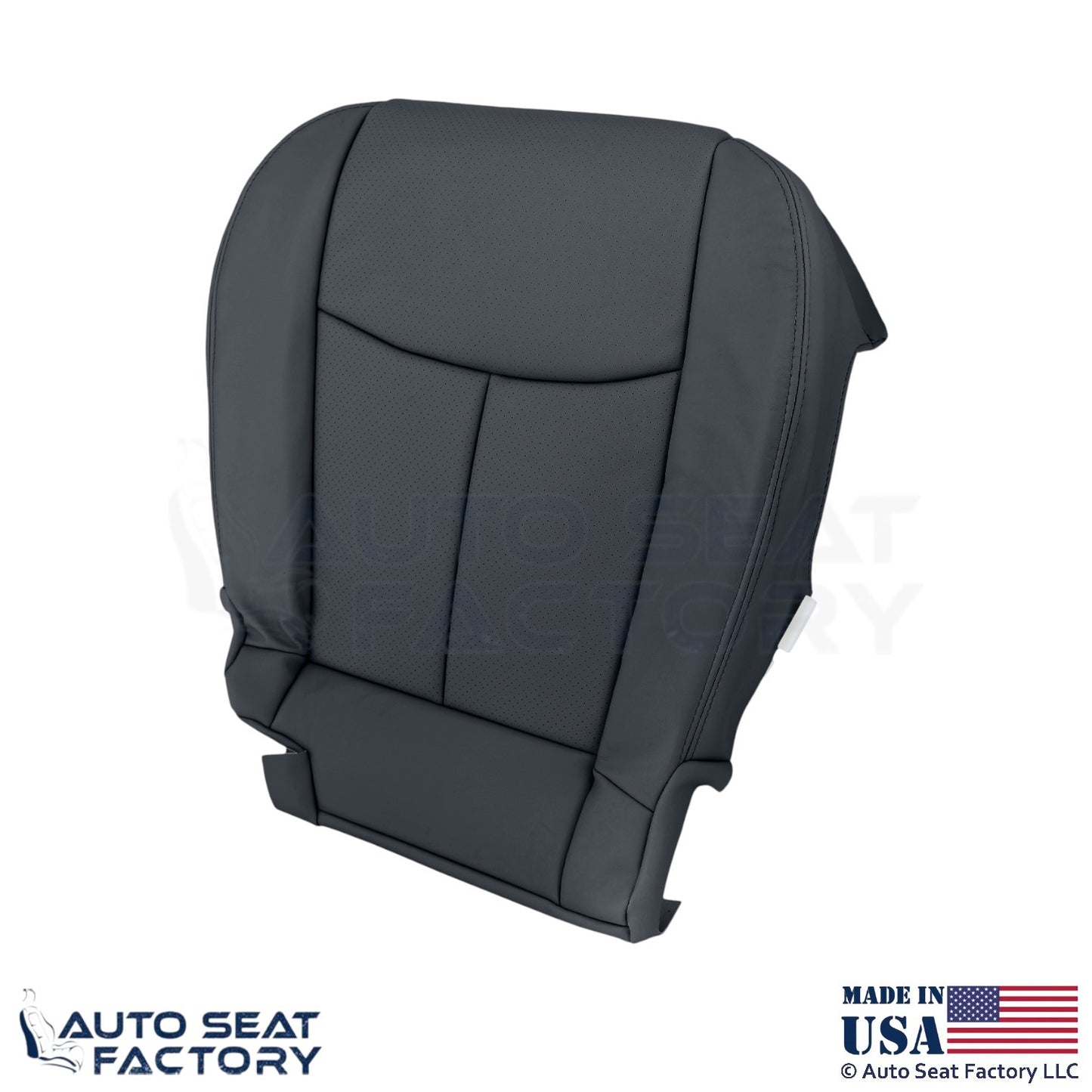 2011-2013 For Infiniti M37 M56 Genuine Leather Driver Bottom Seat Cover Graphite - OEM-Style Replacement Seat Cover