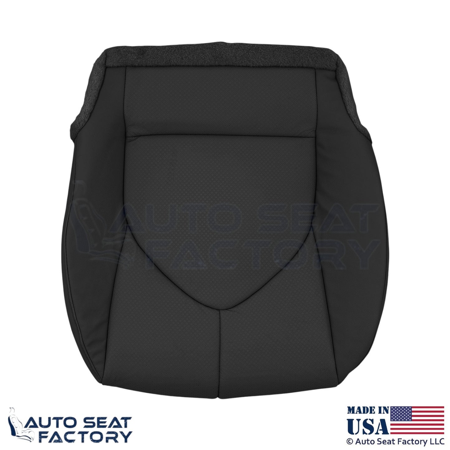 2020-2024 Fits Toyota Highlander Genuine Leather Front Bottom Seat Covers Black - OEM-Style Replacement Seat Cover