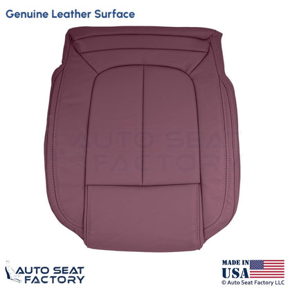 2014-2016 Fits Buick LaCrosse Genuine Leather Driver Bottom Seat Cover Sangria - OEM-Style Replacement Seat Cover
