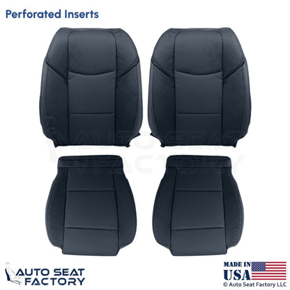 2013-2019 Fits Cadillac ATS Leatherette Perf Front Replacement Seat Covers Black - OEM-Style Replacement Seat Cover