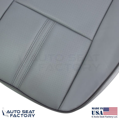 2010-2012 Fits Lincoln MKZ Genuine Leather Perf Driver Bottom Seat Covers Gray - OEM-Style Replacement Seat Cover
