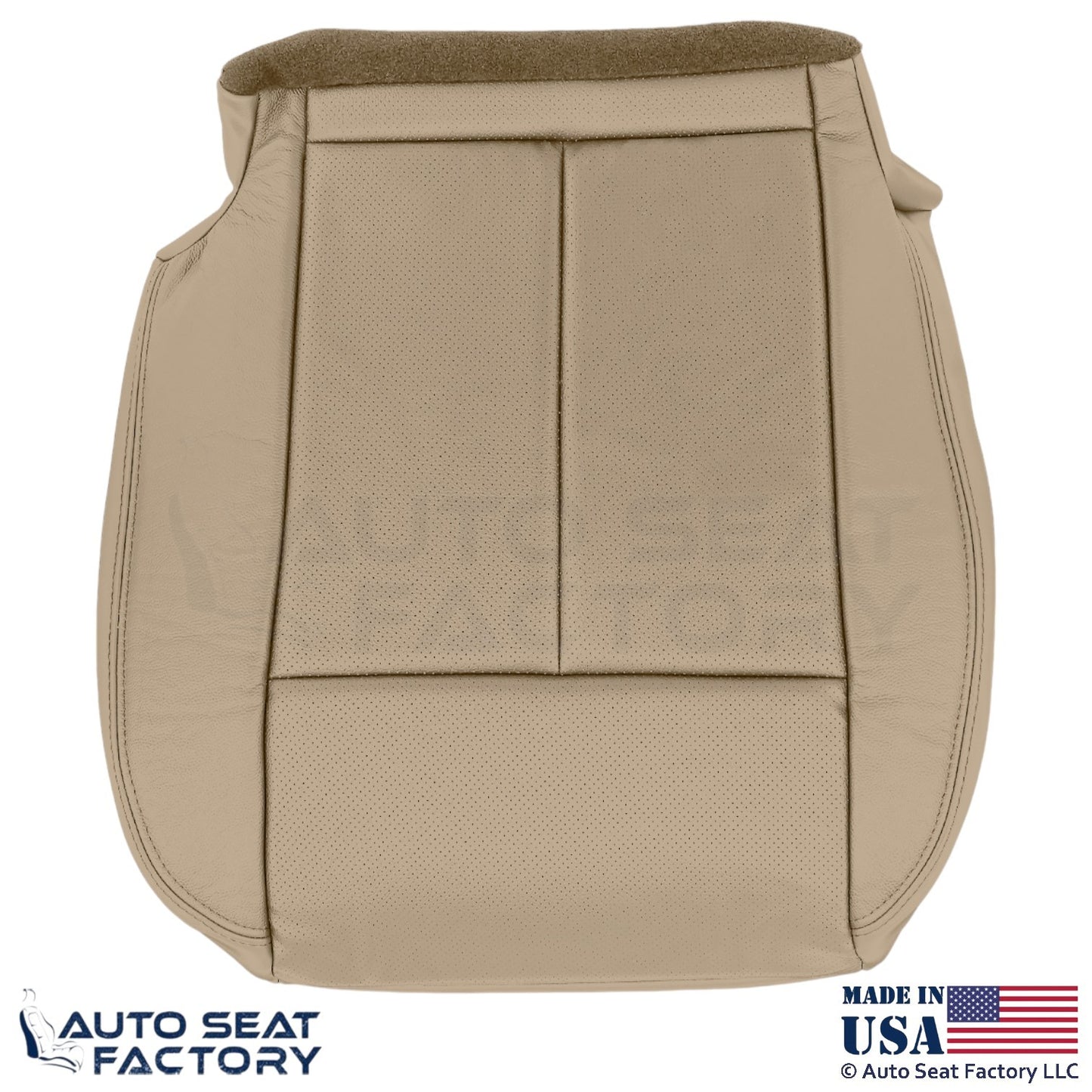 2013-2018 Fits Nissan Altima Sedan Genuine Leather Bottom Seat Covers Beige - OEM-Style Replacement Seat Cover