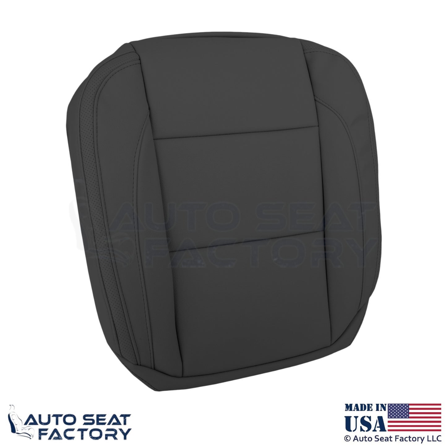 2008-2013 Fits Volvo C70 Leather Perf. Front Replacement Seat Covers Offblack - OEM-Style Replacement Seat Cover