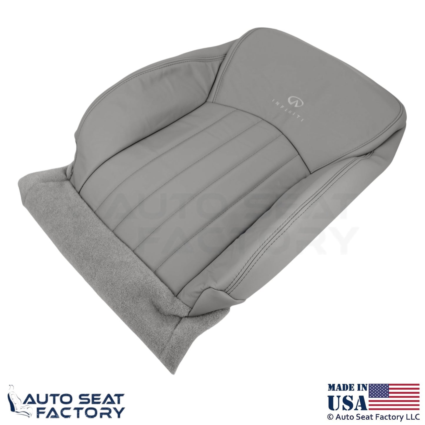 2008-2010 Fits Infiniti EX35 Genuine Leather Front Driver Top Seat Cover Stone - OEM-Style Replacement Seat Cover