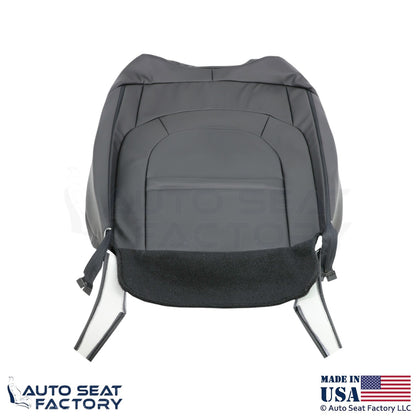 2020 Fits Dodge Ram 1500 Quad Cab Genuine Leather Driver Top Seat Covers Black - OEM-Style Replacement Seat Cover