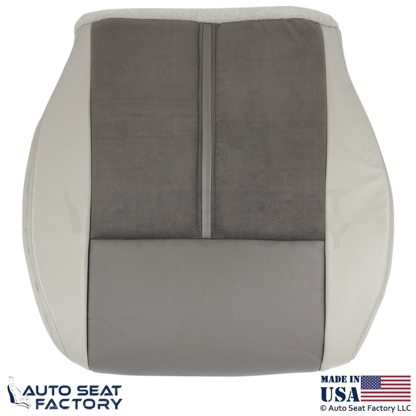 2006-2007 For Jeep Grand Cherokee Leather Suede Insert Driver Bottom Cover Khaki - OEM-Style Replacement Seat Cover