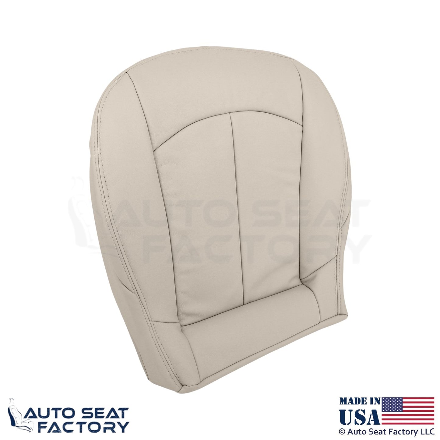 2009 Fits Mercedes Benz CLK350 Genuine Leather Driver Bottom Seat Cover Stone - OEM-Style Replacement Seat Cover