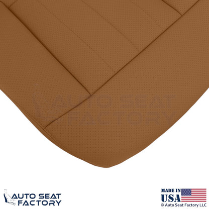 2010-2016 For Mercedes Benz E550 Leatherette Perf Passenger Bottom Cover Beige - OEM-Style Replacement Seat Cover