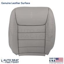 1999-2001 Fits Lincoln Town Car Genuine Leather Driver Top Cover Light Graphite - OEM-Style Replacement Seat Cover