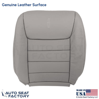 1999-2001 Fits Lincoln Town Car Genuine Leather Driver Top Cover Light Graphite - OEM-Style Replacement Seat Cover