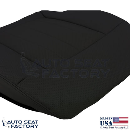 2010-2016 Fits Mercedes Benz E550 E350 Genuine Leather Perf. Bottom Covers Black - OEM-Style Replacement Seat Cover