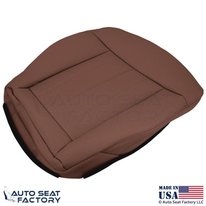 2010-16 For Mercedes Benz E550 Genuine Leather Perf Driver Bottom Cover Chestnut - OEM-Style Replacement Seat Cover