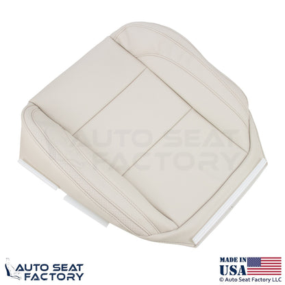 2008-2013 Fits Volvo C70 Leather Perf. Front Bottom Seat Covers Calcite Cream - OEM-Style Replacement Seat Cover