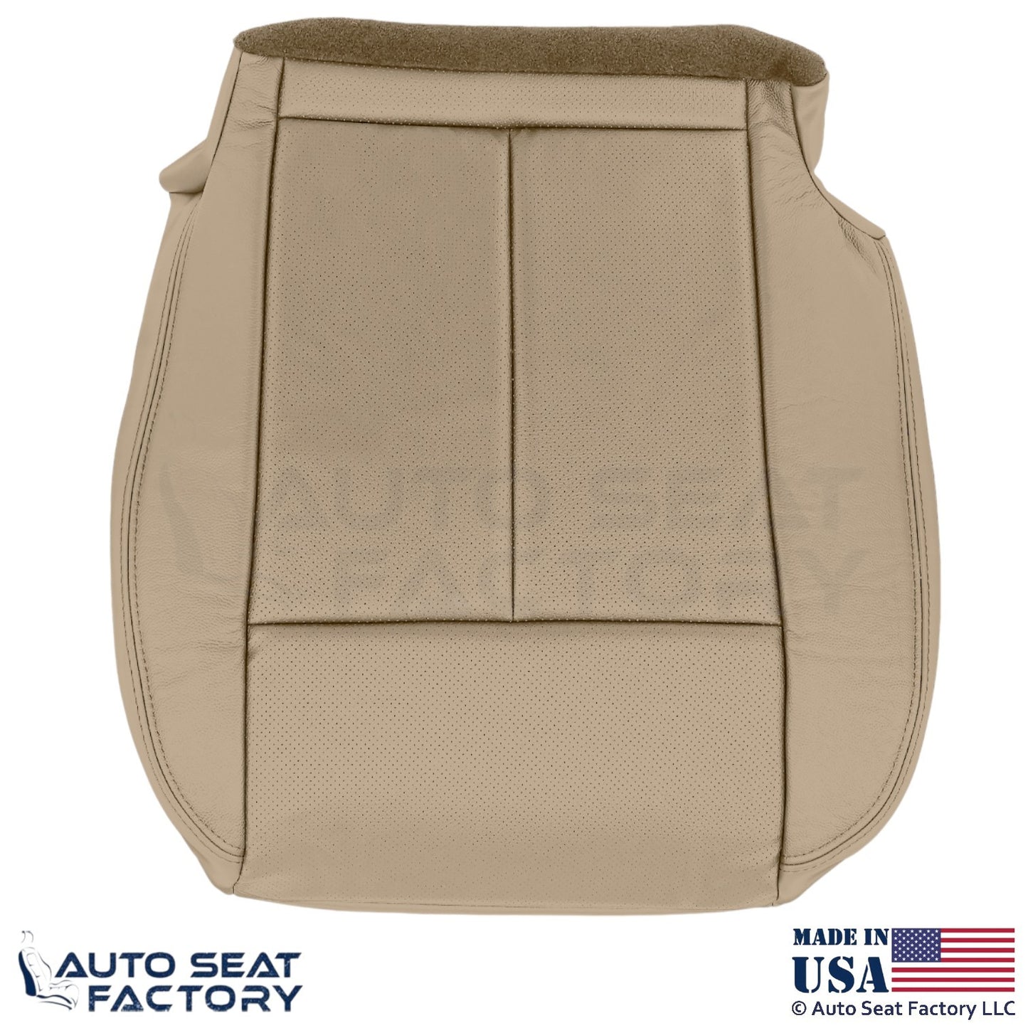 2013-2018 Fits Nissan Altima Sedan Genuine Leather Bottom Seat Covers Beige - OEM-Style Replacement Seat Cover
