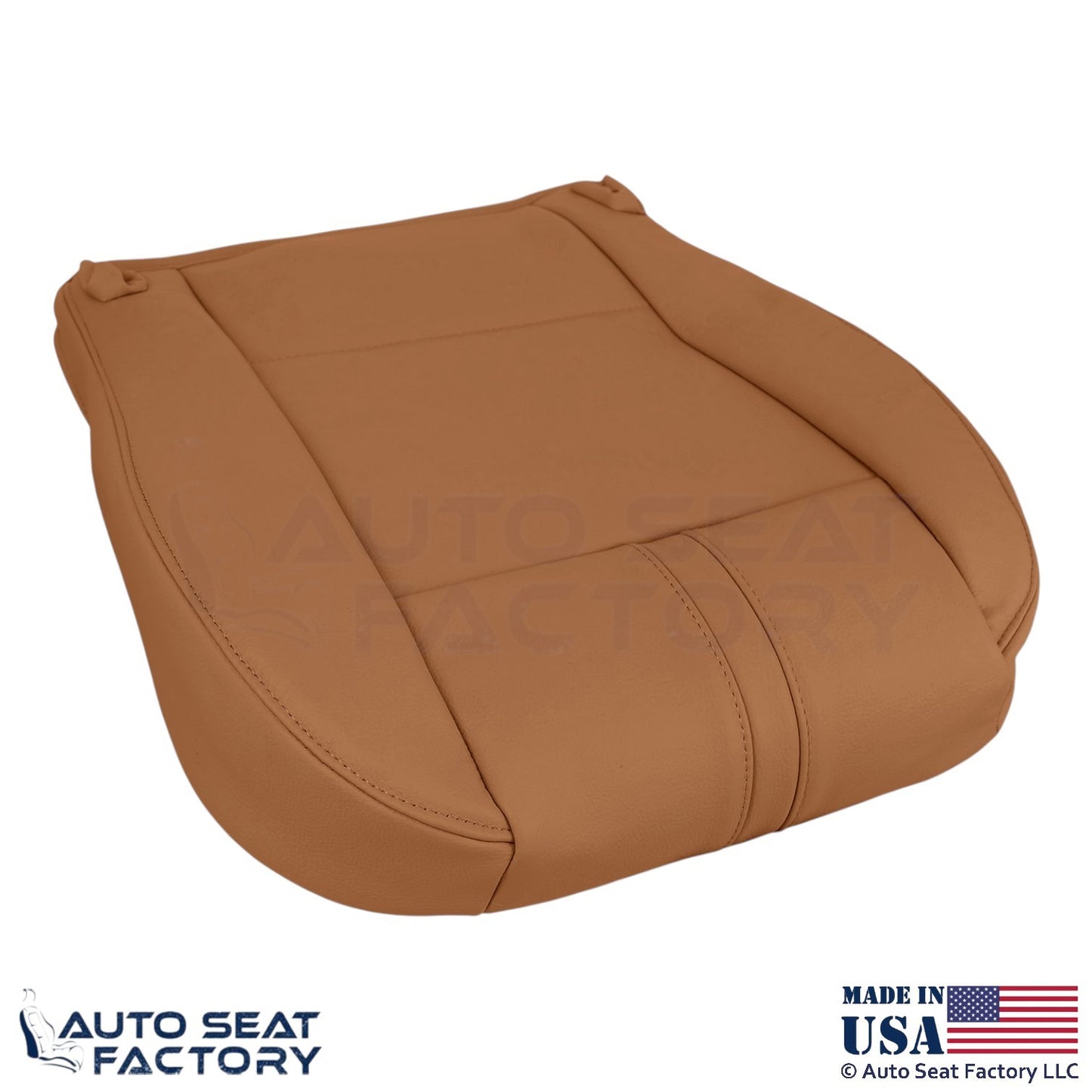 2009-2010 Fits BMW X3 Genuine Leather Front Bottom Seat Covers Saddle Brown - OEM-Style Replacement Seat Cover