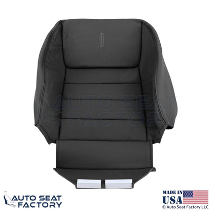 1999-2001 Fits Lincoln Town Car Genuine Leather Front Seat Covers Deep Charcoal - OEM-Style Replacement Seat Cover