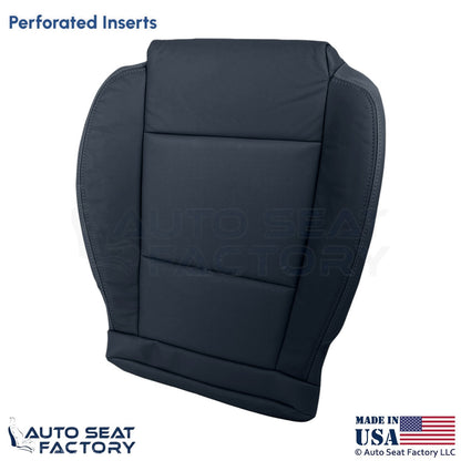 2013-2019 For Cadillac ATS Leatherette Perf Front Driver Bottom Seat Cover Black - OEM-Style Replacement Seat Cover