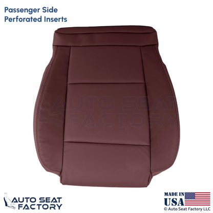 2013-2019 For Cadillac ATS Leather Perf Front Passenger Bottom Cover Morello Red - OEM-Style Replacement Seat Cover