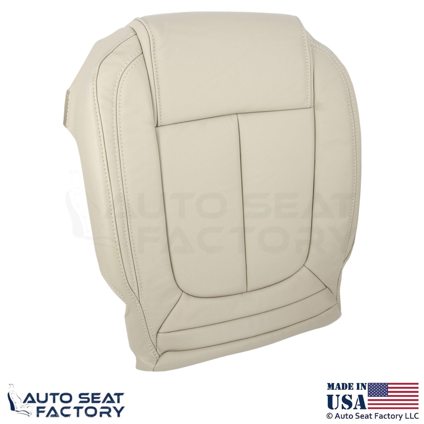 2014-2016 Fits Buick LaCrosse Genuine Leather Passenger Bottom Cover Lt. Neutral - OEM-Style Replacement Seat Cover