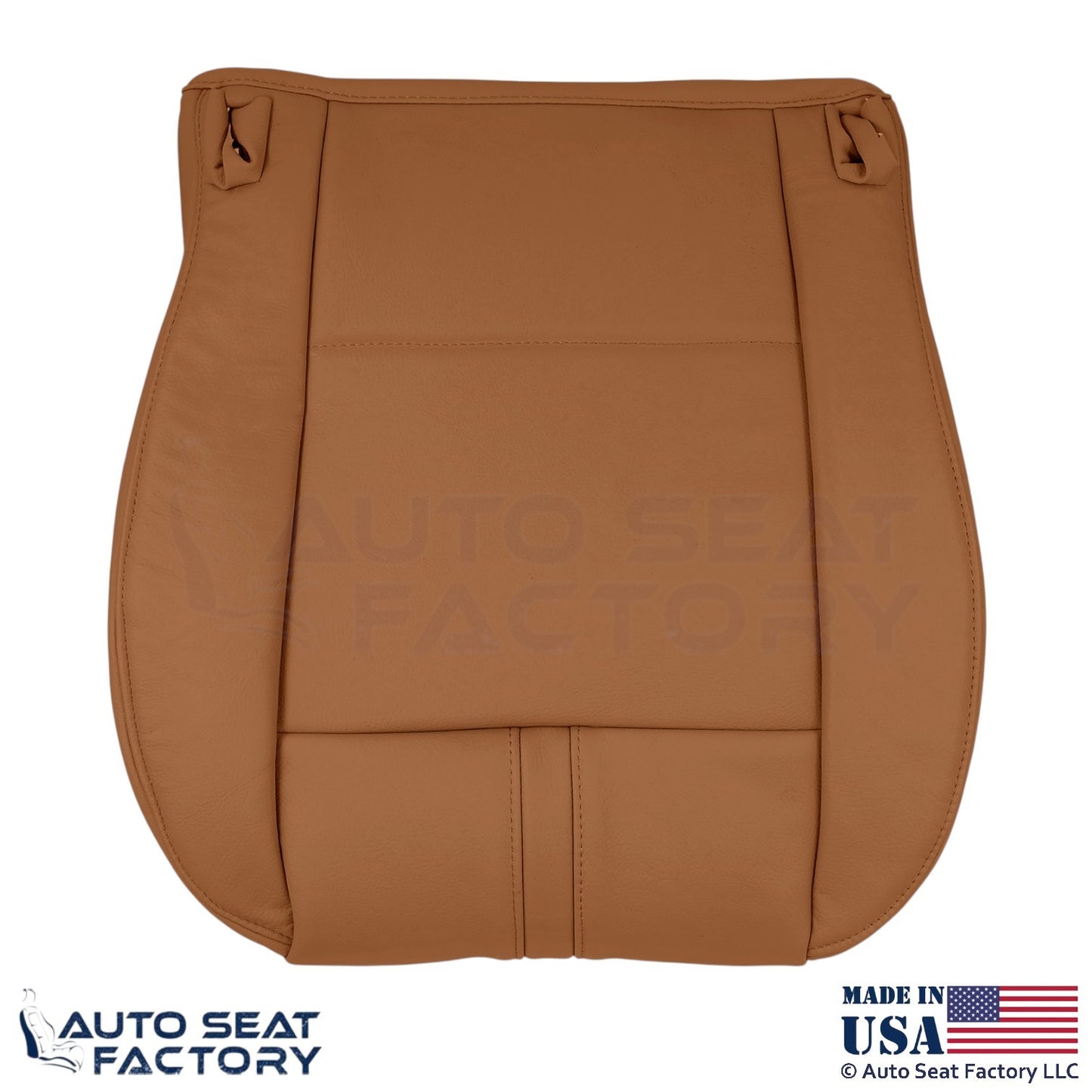 2009-2010 Fits BMW X3 Genuine Leather Front Bottom Seat Covers Saddle Brown - OEM-Style Replacement Seat Cover