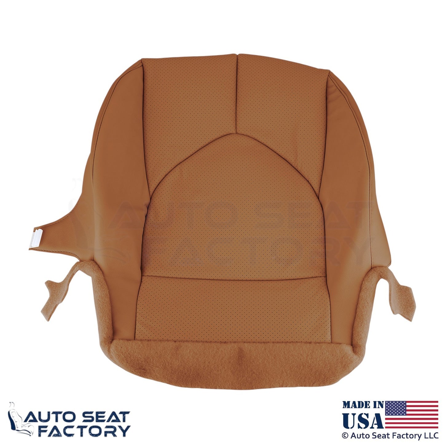 2020-2024 Fits Toyota Highlander Genuine Leather Passenger Bottom Cover Brown - OEM-Style Replacement Seat Cover