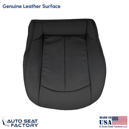 2009 Fits Mercedes Benz CLK350 Genuine Leather Driver Bottom Seat Cover Black - OEM-Style Replacement Seat Cover