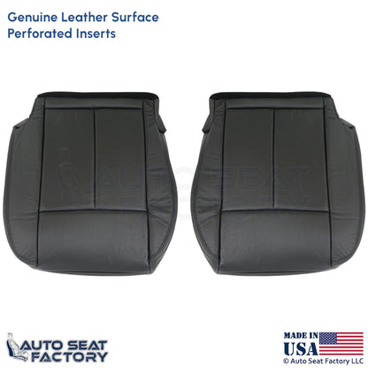 2013-2018 For Nissan Altima Sedan Genuine Leather Bottom Seat Covers Charcoal - OEM-Style Replacement Seat Cover