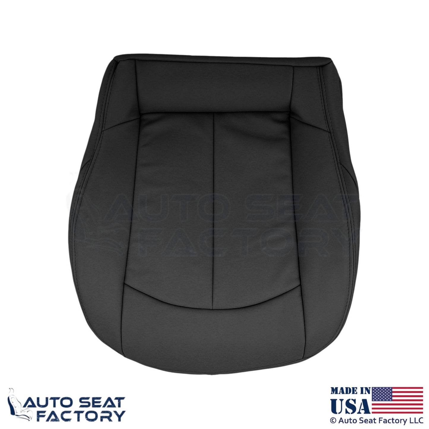 2009 Fits Mercedes Benz CLK350 Genuine Leather Front Bottom Seat Covers Black - OEM-Style Replacement Seat Cover